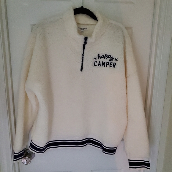 Tops - NEW Plus Size Happy Camper Sherpa Fleece